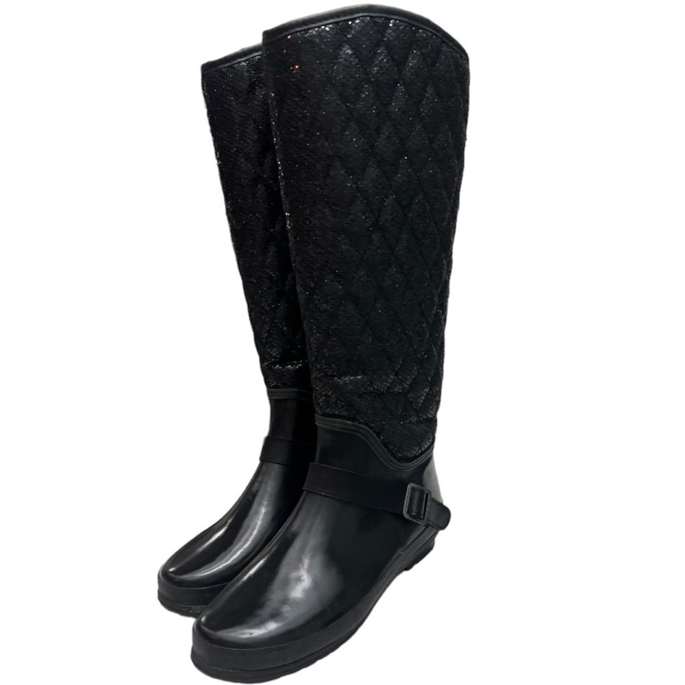 Sperry top sider Black Quilted Women's rain Boots